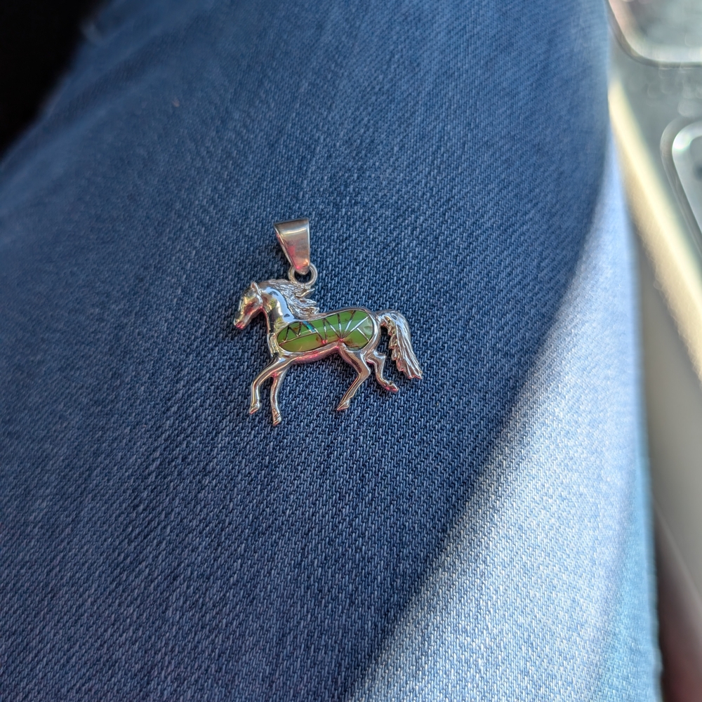 NEW Silver Horse Pendant